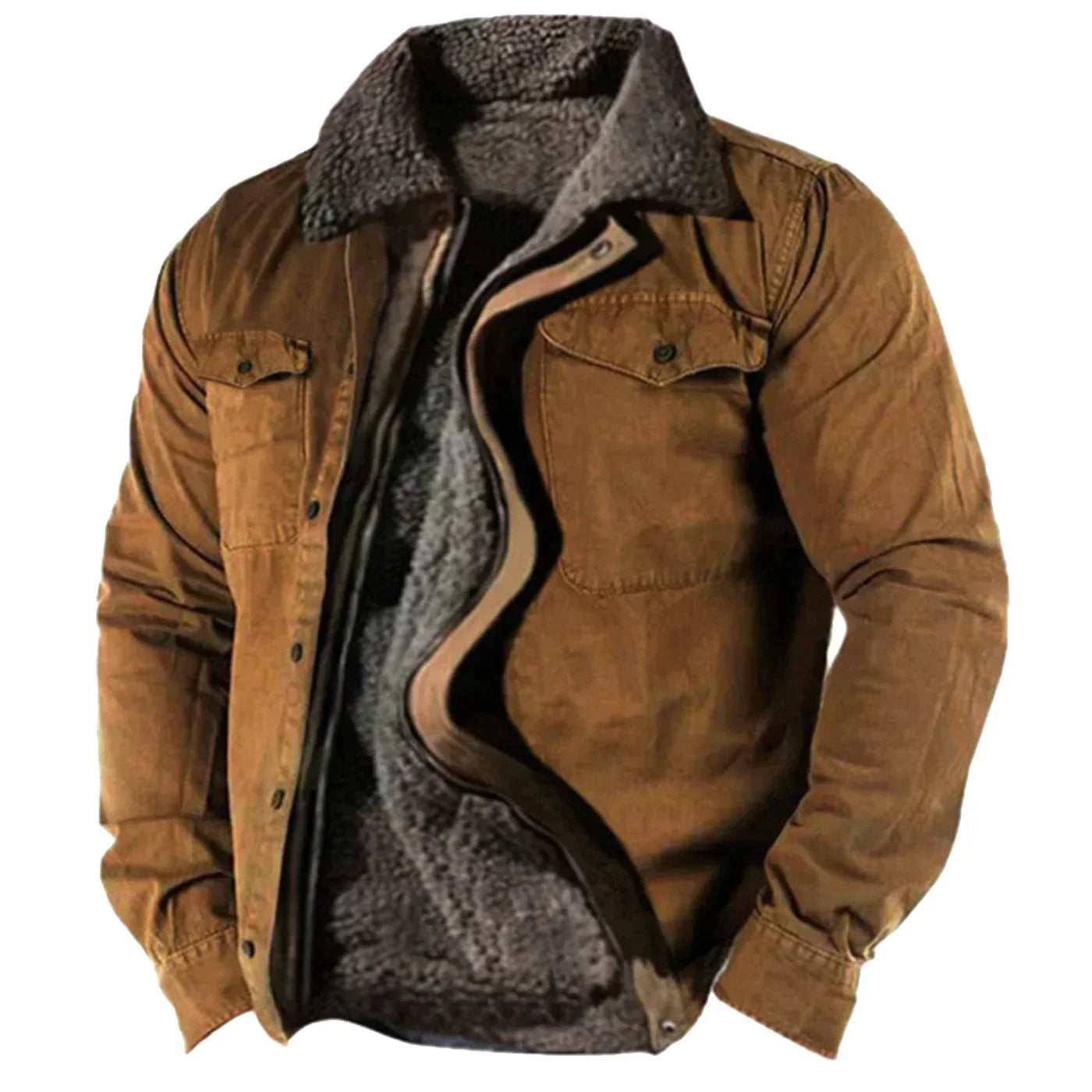 Arthur | Men's Sherpa Collar Shirt Jacket